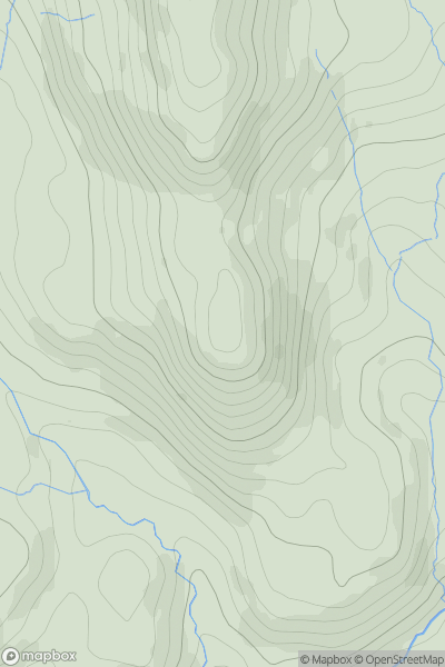 Thumbnail image for The Knott [Lake District S] [SD224919] showing contour plot for surrounding peak
